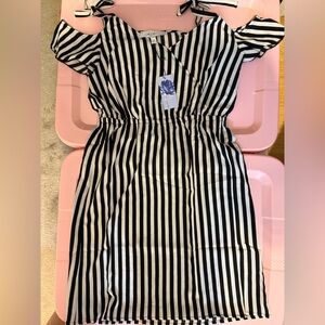 Black and White Striped Dress